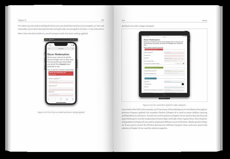 Example page from inside the book Responsive Web Design with HTML5 and CSS